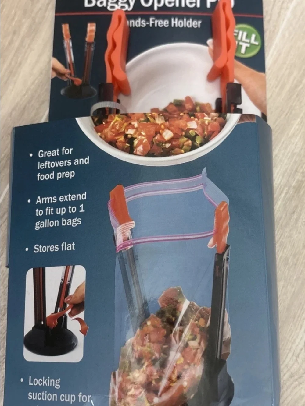 New! New Jokari Baggy Opener Pro - Hands Free Holder